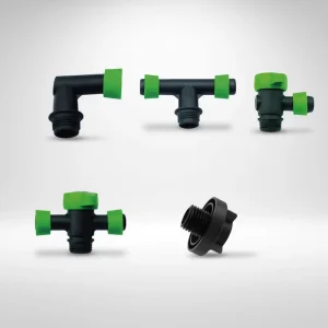 Pre-made Hole Drip Tape Fittings Plastic Black 16mm Model 16-20 for Water Hose Irrigation