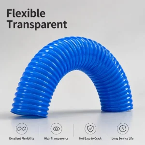 Premium PVC Spiral Reinforced Hose Transparent Flexible Anti-UV Food Grade Suction Discharge Pipe