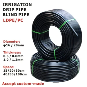 Premium Plastic Drip Irrigation Blind Tube Agricultural Hose Medium OEM ODM Best selling for Irrigation Systems