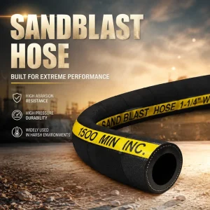 Premium Sand Blasting Hose Abrasive Blast Rubber Hose Wear Resistant High Pressure Sandblast Hose for Mining Industry