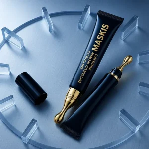 Private Label 20g Gold Black Plastic Empty Squeeze Eye Cream Tube Container With Gold Electroplated Applicator for Makeup
