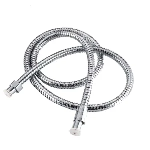Professional 304 Stainless Steel Chrome Shower Hose With Extra Long Double Interlock For Modern Bathroom Products Collection