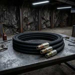 Professional Grade High Pressure Hydraulic Hose 4SP 4SH Steel Wire Spiral Underground Mining Support Flame Resistant Rubber Tube