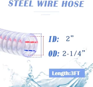 Professional High Pressure PVC Garden Hose Spray Nozzle Steel Wire Reinforced Anti Kink UV Protection Cutting for Car Wash