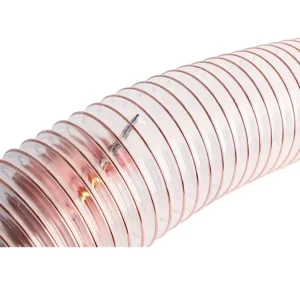 Pu Polyurethane Air Duct Copper Plated Steel Wire Hose Transparent Dust Pipe High Temperature Resistant Cutting Service
