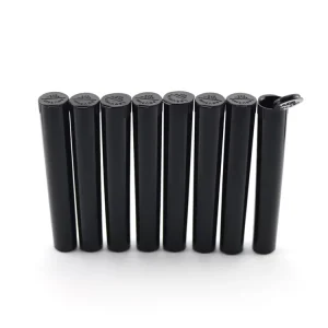 Pure Black 109mm 116mm 120mm Pop Top Plastic Tubes Logo Acceptable Plastic Bottles for Packaging Popular Tube Products