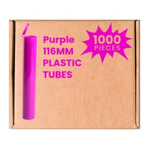 Purple 116mm Capacity Elastic Cover Design Plastic Pop Top Tube Moisture proof Strong Sealing and Opaque