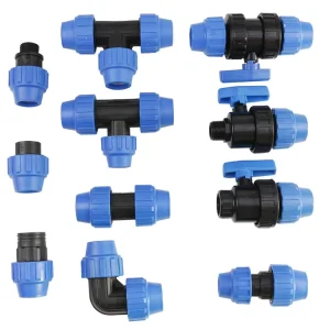 Quick Connect Plastic PE Pipe Fittings for Agricultural Irrigation System Greenhouse Water Hose