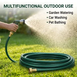 Quick Connection Water Hose 3x Telescopic Latex Garden Magic Water Hose Spray Nozzle Retractable Snake Pipe