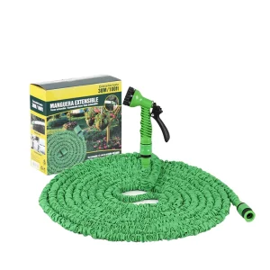 Quick Connector Supply 75ft Expandable Water Hose with 7 Functions for Garden Made of Durable Plastic