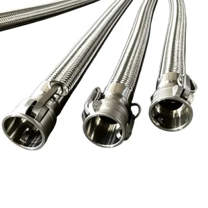 Quick Disconnect Flange High Pressure Stainless Steel Flexible Corrugated Metal Hose Industrial Suction & Delivery Bellows Pipe