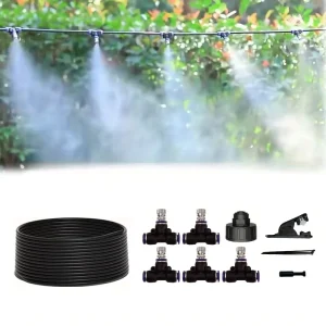 Quick Plug Low Pressure Atomizing Nozzles Adjustable Spray Outdoor Cooling Dust Removal Disinfection Garden Lawn Mist Sprinklers