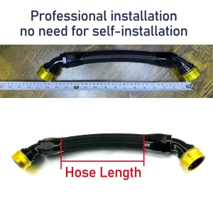 Quick Release Hose Fitting AN4 AN6 AN10 AN12 AN16 AN20 Nylon Stainless Steel Braid Oil Tube Swivel Hose End Installed