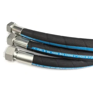 R6 NBR Oil Resistant High Tensile Steel Wire Reinforced Diesel Pipe Smooth Surface Cloth Surface Cutting