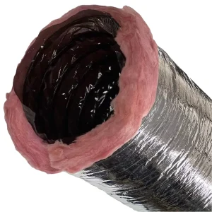 R6 R8 Industrial HVAC Systems Duct Hose Aluminum Foil Insulated Flexible Ducts for Hospital School Use