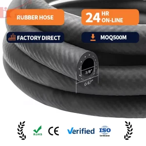 ROHS Certified Weatherproof Reinforced Long Life Flexible High Pressure Industrial Hose Pipe EPDM Rubber Customizable