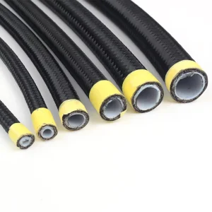 Racing Car AN4 AN6 AN8 AN10 AN12 Nylon Stainless Steel Braided Oil Cooler Fuel Line Hose Silver/Black Universal Fit