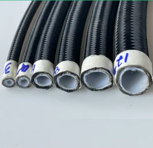 Racing High Quality Methanol Oil Fuel Line 3/8 Dash 4 6 8 10 12 Nylon Braid Rubber Hose PTFE Hose
