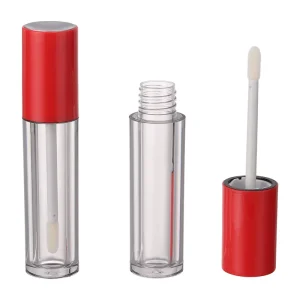 Recycle Rounded Empty Plastic Lip Gloss Tube Lipgloss Container