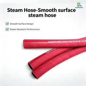 Red Black Heat Resistant 18Bar High Pressure Smooth Outer Surface Steam Braided Rubber Exhausting Steam Hose