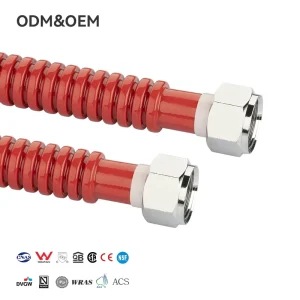 Red Blue Flexible Stainless Steel Corrugated Hose PVC Plated 1.0Mpa
