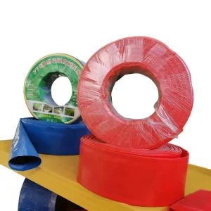 Red High Pressure Wear Resistant PVC Coated Flexible Water Hose Explosion Proof for Farm Irrigation Water Pump Fire Fighting
