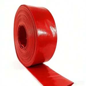 Red PVC Lay Flat Backwash Hose for Swimming Pools Heavy Duty Discharge Water Transfer Hose Reinforced Pool Drain Hose