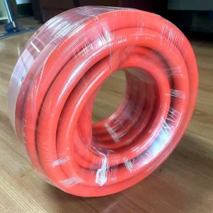Red PVC Water Hose Fiber Reinforced Braided Pipe 1/2” 5/8” 3/4” 25 FT 50FT 75FT with UV Resistant