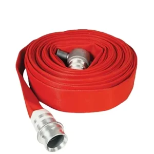 Red Polyester Marine Class Extruded Nitrile Synthetic Rubber Heat Resistant Flat Fire Hose