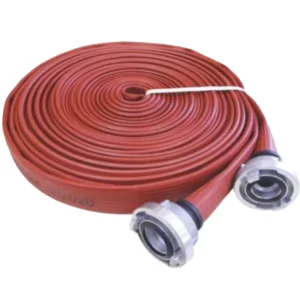 Red Rubber Industrial Fire Hose High Pressure 2.5inch 100Psi 250Psi 15m-30m Certified Firefighting