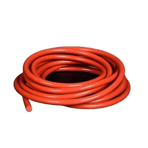Red Silicone Rubber Hose Solid Round Sealing Strip High Temperature Flexible Tube CN Wall Thickness None for Industrial Sealing