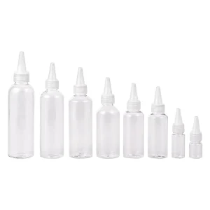 Refillable Nozzle Twist Pointed Cap Plastic Squeeze Bottle Hot Sauce Squeeze Tube Lotion Bottles