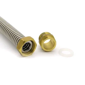 Refrigeration Brass Corrugated Pipe Hose with Fittings for OEM Custom Length