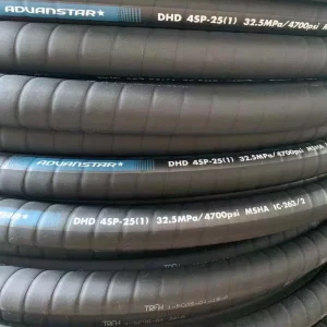 Reinforced Fabric Black EPDM Rubber Hose High Pressure Oil Resistant Steam Air Hydraulic Pipe for Excavator Construction