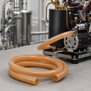 Reinforced Silicone Braided Tube High Pressure Flexible Silicone Rubber Hose Medical Application Cutting Industrial Machinery