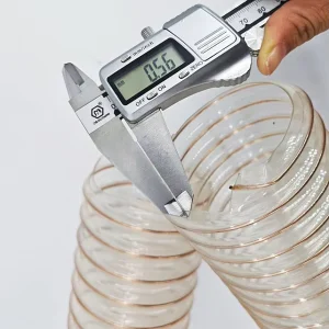 Reinforced TPU Duct Lightweight Flexible Steel Wire and Polyurethane Plastic Tubes Eco Friendly Transparent 15m Length