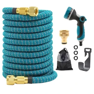 Resilient Water Hose with Flexible PVC and Multiple Function Nozzles