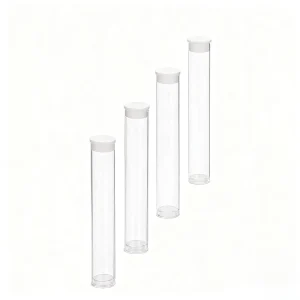 Resistant Transparent Cylinder Plastic Tube Clear Packaging Container Screw Cap Customizable Food Grade UV Screen Printed Custom