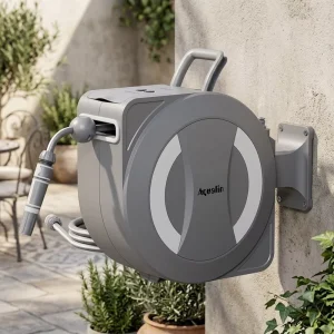Retractable Automatic Hose Reel Pipe Water Reel Hose 100 Ft High Pressure Washer Retractable Garden Water Hose Reel