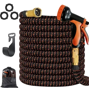 Retractable Expandable Garden Hose Lightweight Leak Proof Shrinking Design for Lawn Watering