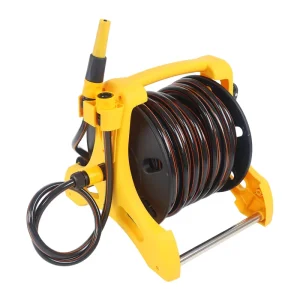 Retractable Garden Hose Reel 30M 6Bar Plastic Wall Mounted Portable Water Hose Reel for Villa Watering Car Washing