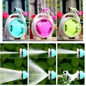 Retractable Garden Hose Reel Easy to Carry with 6 Sprayer Patterns for Home and Garden Use