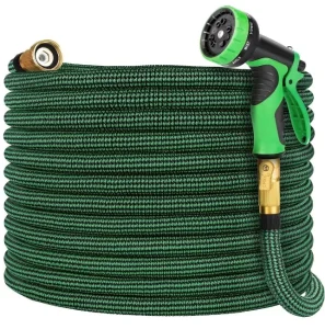 Retractable Garden Hose with 10 Function Spray Nozzle