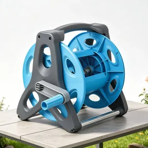 Retractable Hose Reel Cart Set Powder Coating Steel Tube Portable Garden Hose Reel Organizer