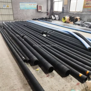 Ripple Surface 10 Inch Large Diameter EPDM Rubber Dredging Water Pipe Slurry Pump Discharge Hose High Strength Corrosion