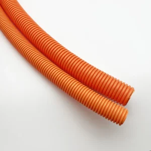 RoHS Compliant White Black Corrugated Tubes PA Nylon Cable Conduit Pipe Flexible Spiral Wrapping Hose Diameter Sizes 10mm 25mm