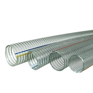 Robust Steel Wire Reinforced PVC Hose 1 Inch High Pressure Heavy Duty Flexible Anti UV Non Toxic Industrial Irrigation Fluid