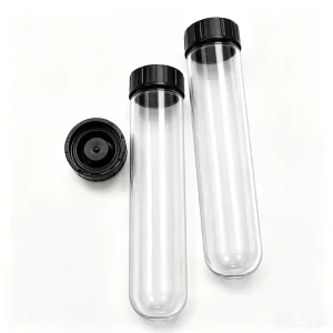 Round Bottom PET Plastic Tube with Child Proof Cap for Pill Mask Powder Candy