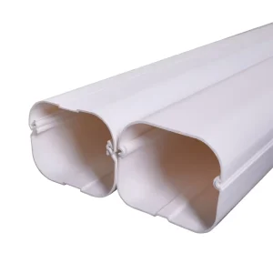 Round PVC Fireproof Durable Air Conditioner Wall Mounted Decorative Cover Sleeve Straight Pipe