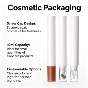 Round Plastic Tubes Squeeze Empty PE Tube Screw Cap Cosmetic Tube